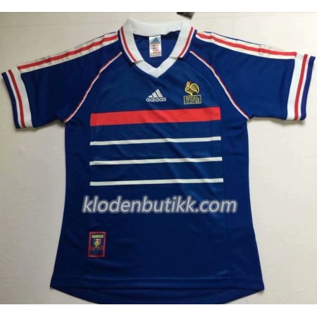 Frankrike Retro Hjemme Fotballdrakt 1998 Kortermet